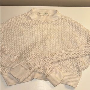 White Textured Swim Coverup